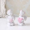 angel figurine angel rose angel set of 2