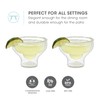 Outset Stemless Margarita Glasses Double Wall, Borosilicate Glassware 2 Count