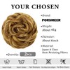 PORSMEER 2 Pieces Hairpiece with Elastic Band, Large Bun Hairpiece,