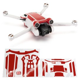 WRAPGRADE Skin Stickers Compatible with DJI Mini 3 Pro | Accent Color (Super RED)