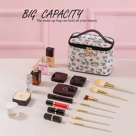 AmBealla Make up Bag Travel Cosmetic Bags Brush Holder Zipper Pouch Case Organizer Cute Organizer Suitable for Purse for Women (05 Sweet Bear)