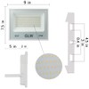 GLW 60W Flood Light Outdoor IP66 Waterproof Security Lights,6000LM 3000K