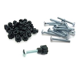 Fasten Tight Pet Carrier Metal Bolt Fasteners - Black Nylon Nuts (12 Pack, 1-3/4" Long Bolts)