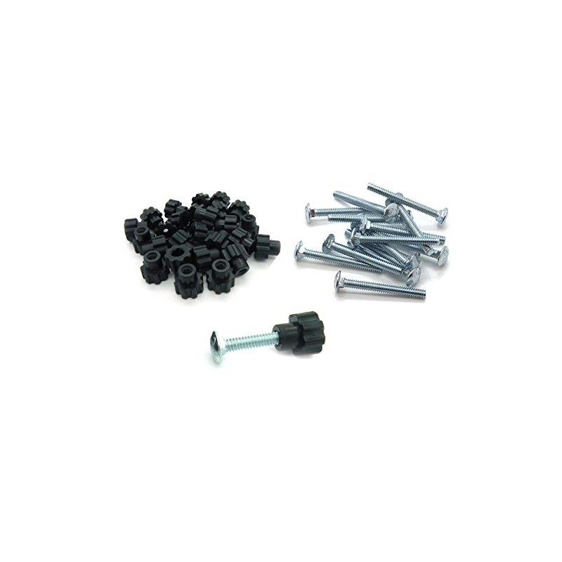 Fasten Tight Pet Carrier Metal Bolt Fasteners - Black Nylon