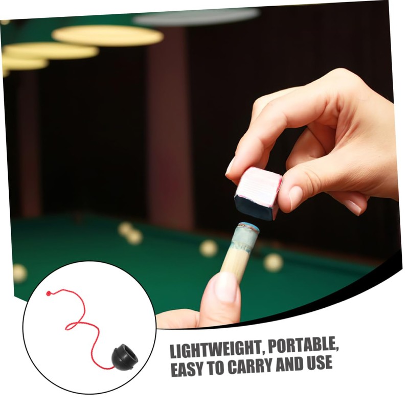 KOMBIUDA 4pcs Portable Pool Cue Chalk Holders Rubber Snooker Chalk