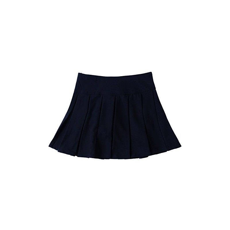 Bienzoe Girls School Uniform Skirt: Kids Adjustable Waist Pleated Dance