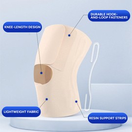 Gkaopi Knee Support for Men and Women, Knee Pack with Side Stabilisers, Ultra Soft, Adjustable Knee Support, Breathable Orthopaedic Knee Support for Meniscus Tears, Runner's Knee