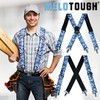 MELOTOUGH Men Suspender 2 Inch Wide Camouflage Suspender Heavy Duty
