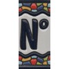 Spanish Ceramic Numbers and Letters Tiles Church Window Design Size