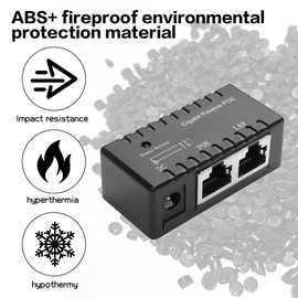 YAODHAOD POE Injector 1000 Megabyte, Power Over Ethernet Power Supply, 12V, 24V, 48V, Distance up to 100m, Power Over Ethernet Wall Plug for POE Device (1000Mbps/Style B)