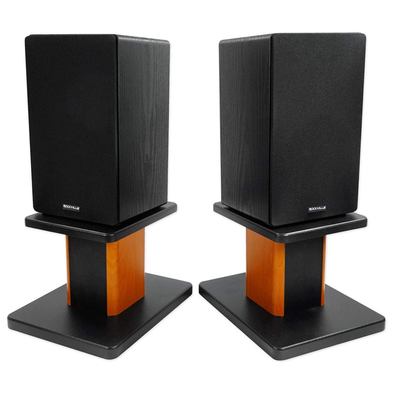 Rockville Pair RHT8C 8" Desktop Speaker Stands, 66 lbs. Capacity,