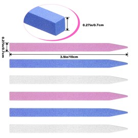 9 PCS Stone Nail File Pumice Stone Cuticle Pusher Cuticle Buffing File Pumice Nail Polishing Stick Professional Quartz Nails Filing Buffer Manicure Rock Tool for Home Salon Toenail Buffing Tool