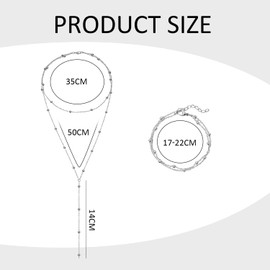 FDGGT 1 Double Layer Necklace and 1 Double Layer Bracelet, Fashionable and Simple Jewellery, Eleer Stacking Jewellery, Clothing Accessories, Women's Jewellery, Metal