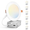 Amico 6 Pack 5 Inch 5CCT Ultra-Thin LED Canless Recessed