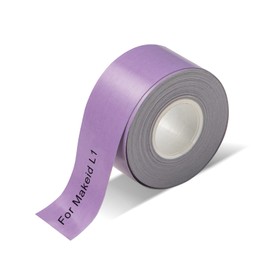 Label Maker Tape Compatible with MAKEID L1 Label Printer, 1 Roll Waterproof DIY Label Paper, Thermal Label Tape for PRT/HPRT Qutie Label Maker, 0.59inchx13ft(Purple)