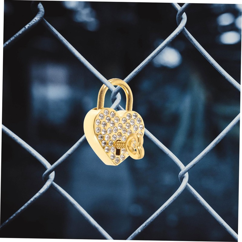 Angoily Security Padlock Outdoor Heart Padlock for Couples Love Lock
