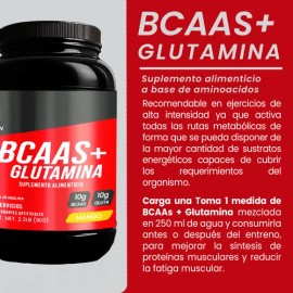 Aminoácidos Bcaas + Glutamina Psn 1kg Varios Sabores