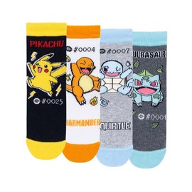 Roy's Boys Pokémon Socks | Pack of 4 Pairs | Unisex Kids' Socks