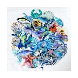 50PCS Transparent Marine Life Stickers for Luggage,Water Bottle,Skateboard,Scrapbook,Laptop,Guitar,Cartoon Sea Animal Waterproof Vinyl Decals,Girls Adults Sticker,Ocean Aesthetic Graffiti Decals