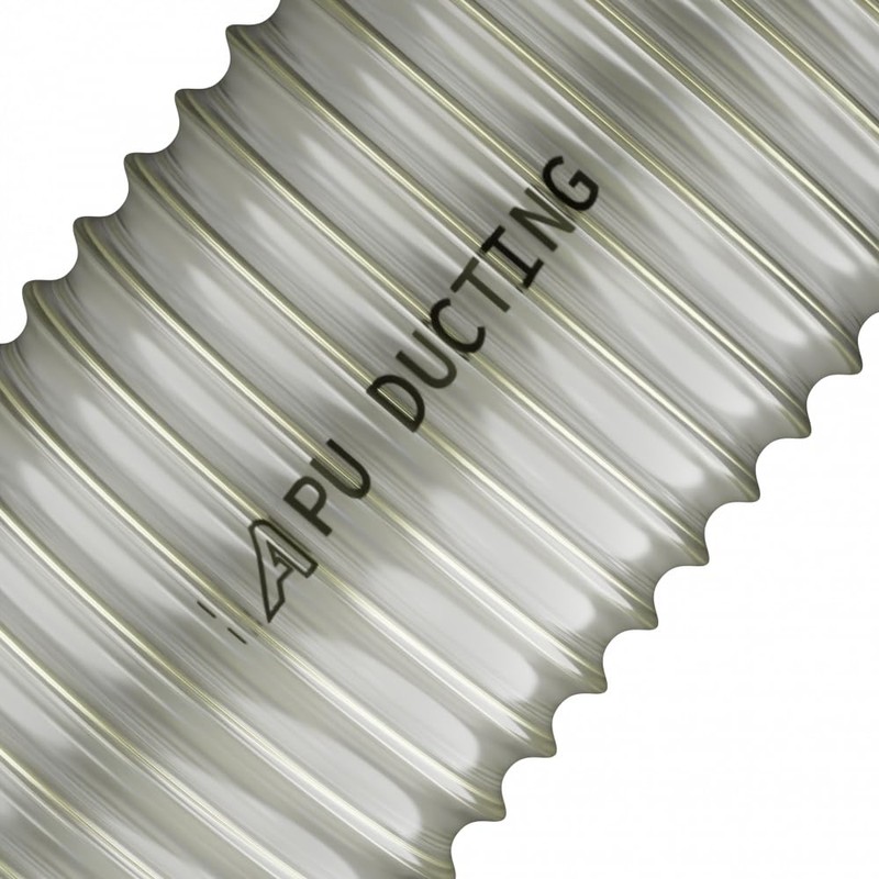 80mm Diameter Flexible Polyurethane Ducting Dust & Fume Extraction, Woodworking