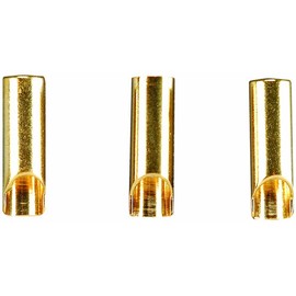 Great Planes Gold Plated Bullet Female 3.5mm Connector (Set of 3)