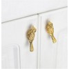 MARGUERASW 4 Pack Brass Drawer Pull Knob，Gold Drawer knobs Bird