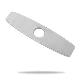 ARCORA 9.6 Inch Faucet Plate for 1 or 3 Hole Kitchen or Bathroom Faucet Deck Plate, Brushed Nickel Faucet Hole Cover Escutcheon Stainless Steel