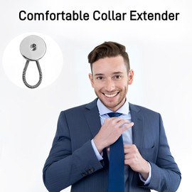 Collar Extenders for Mens Shirts,Button Extender for Dress Shirts,Comfortable Neck Extenders for Mens Dress Shirts,Suits Trouser,Coat,Shirts,6 Pack Gray.