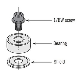 CMT 791.011.00 Bearing, 3/4-Inch Diameter, 1/2-Inch Smaller Diameter