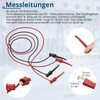 ALLmeter Double Hook Test Leads 1m Coloured, 10A, 30Vac-60Vdc, for
