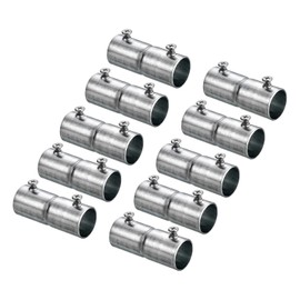 sourcing map EMT Coupling, 20mm(13/16 inch) EMT Set Screw Coupling Conduit Fittings 58mm Length Electrical Conduit Pipe Connector 1mm Wall Thick, 10 Pack
