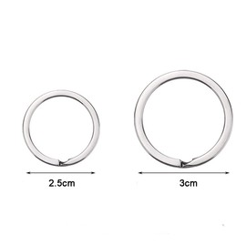 10 Pcs 25mm 30mm Keyring Metal Flat Split Key Ring Circular Keychain Hoops Keyring Loop Keyring Connector25 mm Metal Flat Split Key Ring Circular Keychain Hoops Keyring Loop Keyring Connector