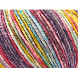 Lorena Splash - Red, Maroon, Blue, Yellow, White - Sport or Light DK Weight Yarn - Cotton Acrylic Blend - 50 Grams (1.76 Ounces) 160 Meters (174 Yards)