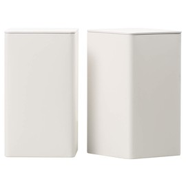 Tianhui Colorful Square Tin Can (White, 2-Large)