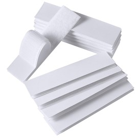 QDiShi Hook and Loop Strips with Adhesive 1x4 inch Strips with Adhesive 10 Sets Strong Sticky Back Adhesive Fasten Mounting Tape Instead of Holes and Screws for Home or Office Use(White)