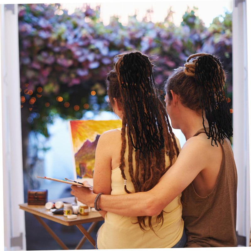 Minkissy Dreadlocks Wig Short Crochet Braids Synthetic Micro Crochet Hair