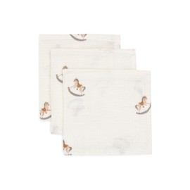 Jollein Spucktücher Baby - Nostalgic Ride - 3er Pack - 31x31cm - 100% Baumwolle - Mulltücher Baby - OEKO-TEX Zertifiziert