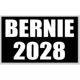 Bernie Sanders 2028 For President 3x5 Inch Vinyl Sticker
