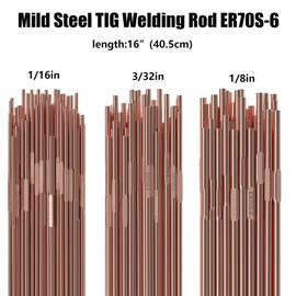 SONNLER Mild Steel TIG Welding Rod ER70S-6 Welding Filler Rod 1/8" x 16" 5LB, Low Splatter Corrosion Resistance, TIG welding accessories