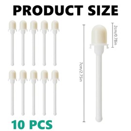 10 Pcs Nose Wax Sticks for Men and Women, Nose Hair Wax Sticks, Noses Waxing Strips for Noses Ear, Gentle At-Home Grooming Tool, White