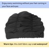 Honbay Pleated Swimming Cap Long Hair Swim Cap Bathing Cap,