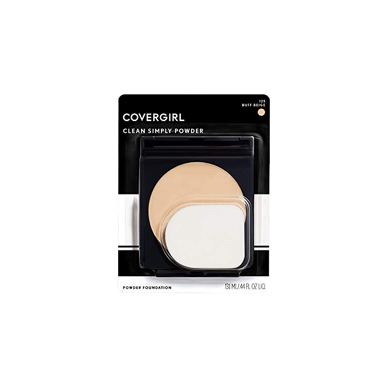 COVERGIRL Clean Powder Foundation, Buff Beige 525, 0.41 oz (Packaging