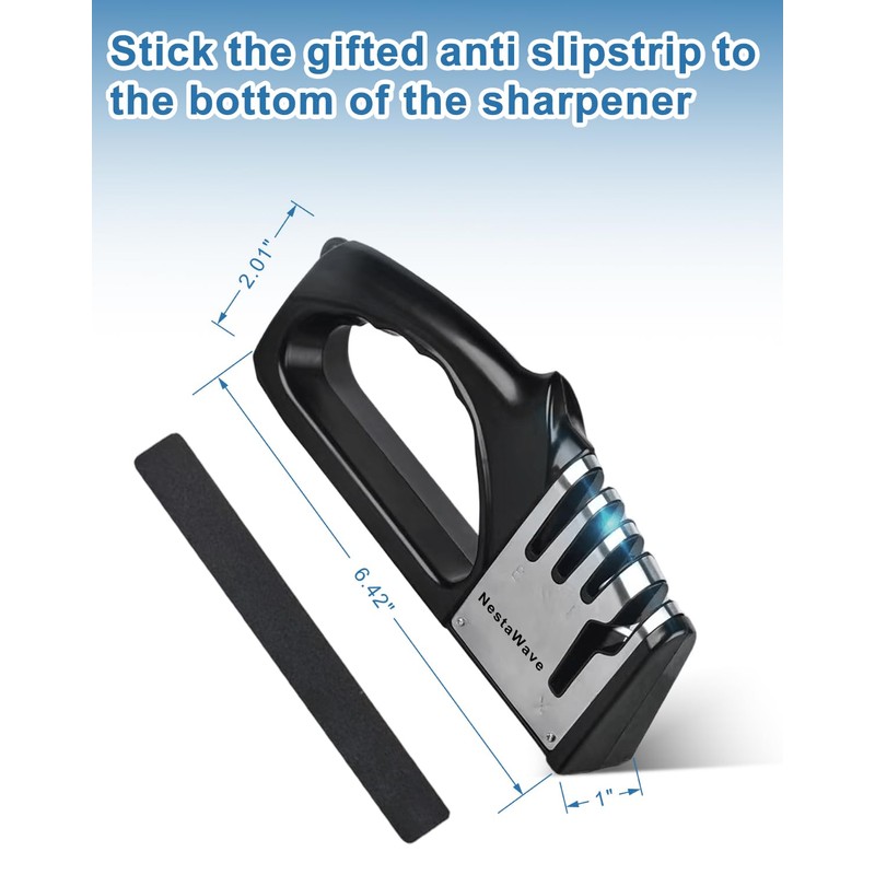 4-In-1 Kitchen Knife Sharpener, Multi-Functional Knife Sharpening Kit, Stylish Kitchen