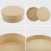 WANDIC Paper Mache Boxes - Set of 3 Round Kraft