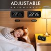 T-FAMY Digital Alarm Clock with Hybrid LED/LCD Time Display, Battery