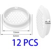 12 PCS Round Louver Grill Cover Air Vents (White)