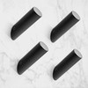 NINETREX Black Wall Hooks Matte Black Towel Hook Modern Robe