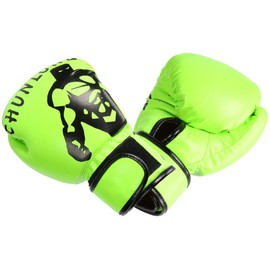 1 Pair Boxing Gloves Sanda Boxglove Kenpo Training Practicing Equipments for Adult Childrengreen