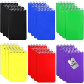 Tivcck 24 Pack Spiral Memo Books,Mini Spiral Notepads,Memo Pads,Small Notepad 3x5,Mini Note Pads Pocket Notebook,Top Bound Memo Books Bulk for Home Office Accessories,60 Sheets/Pad,6 Assorted Colors