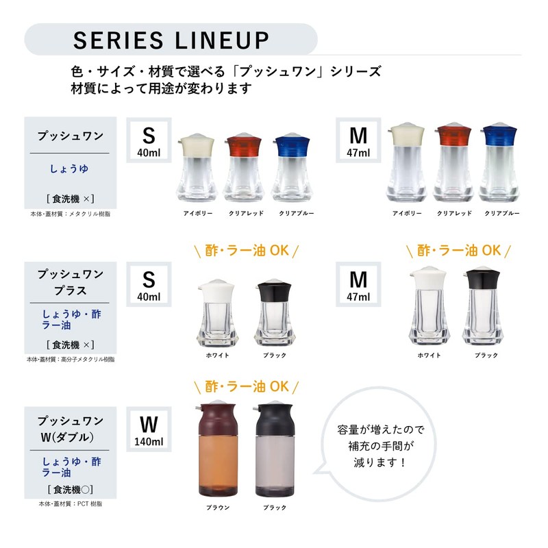 Daiwa PPTH601 Condiment Container, Push One W, PU-10, Brown
